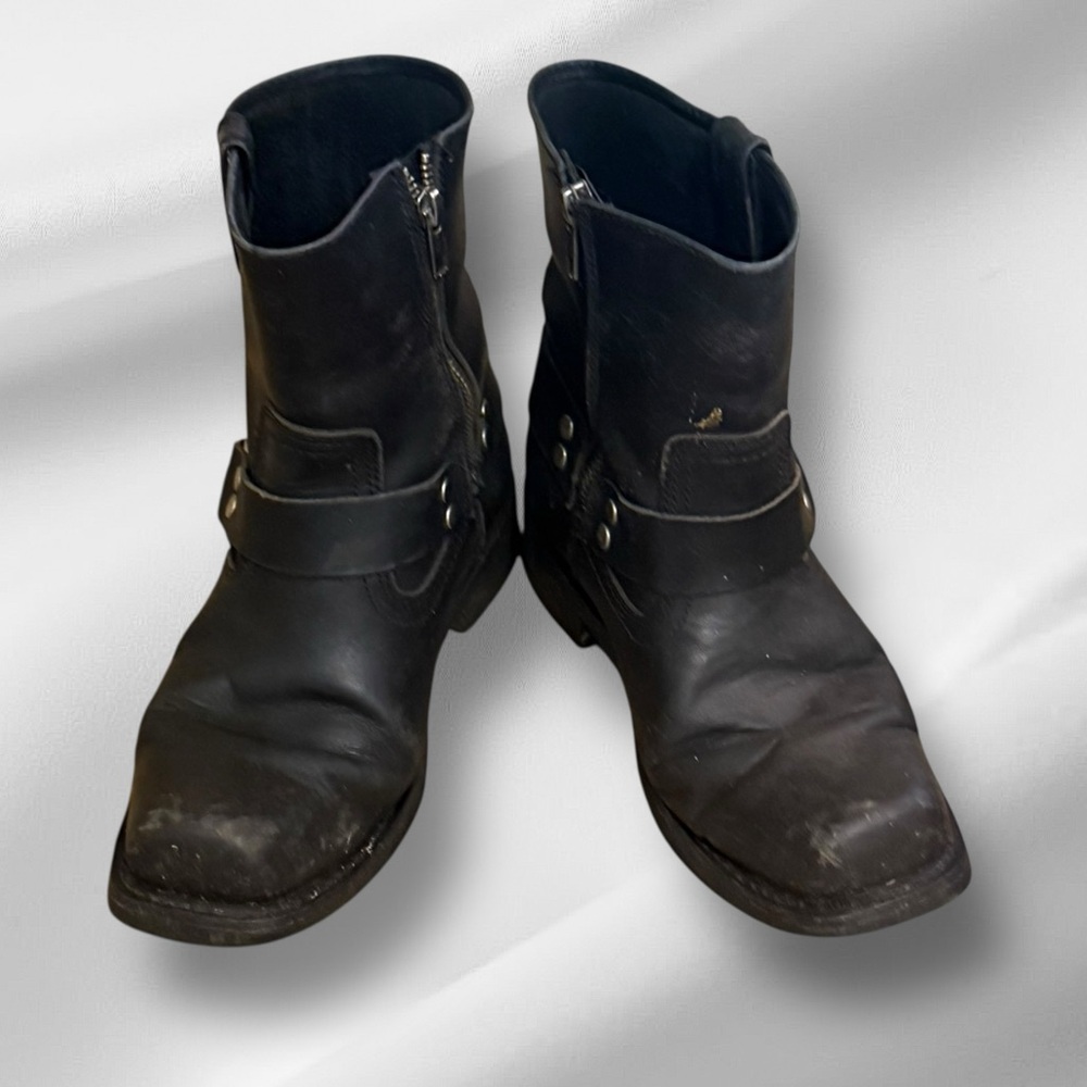 Element X Black Leather Motorcycle‎ Boots